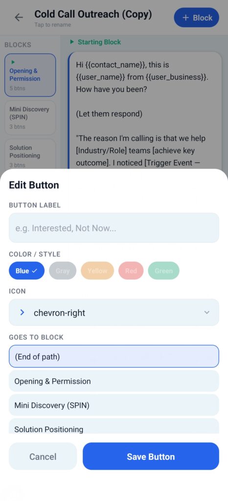 SM script button builder